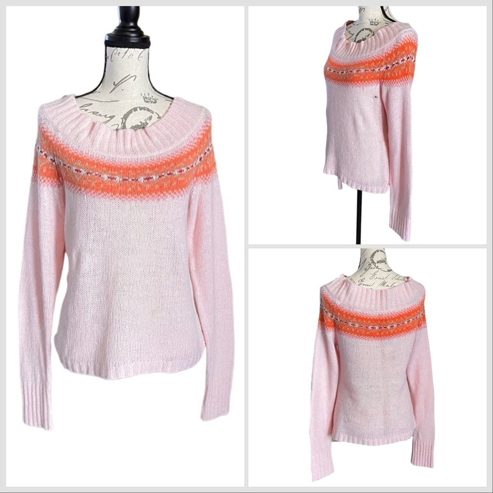 American Eagle Outfitters Fair Isle Nordic Pink Sweater NWT - XL